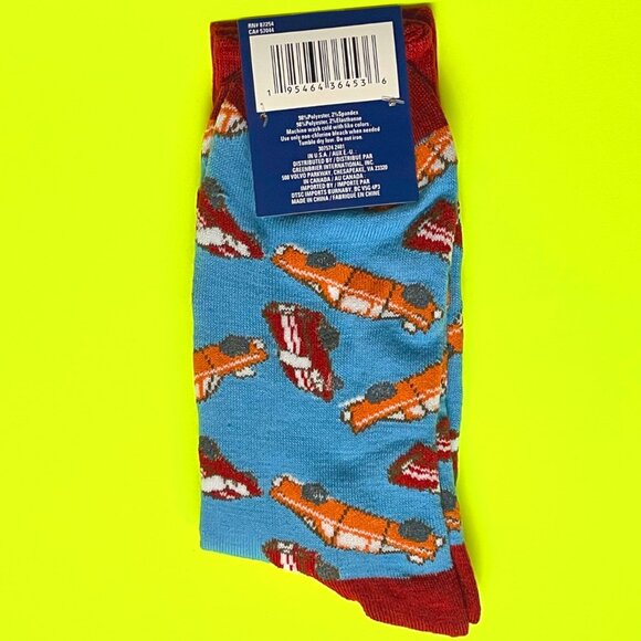 **3/$15* Mens Fun Car Socks - Picture 2 of 2